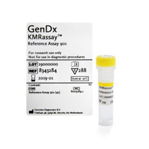 Der KMRassay Referenz-Assay 901 enthält die notwendige genetische Referenz für die Leistung von KMRtype und KMRtrack. Dieser Assay zielt auf ein zytoplasmatisches Gen außerhalb der HLA-Region ab und wurde entwickelt, um ein positives Ergebnis für alle menschlichen DNA zu liefern. Verfügbar als RUO und CE-gekennzeichnete IVD.