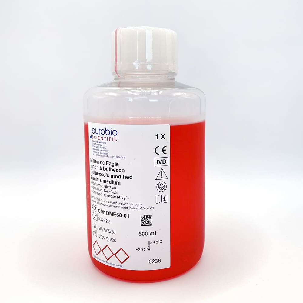 MEM de Dulbecco con 4,5 g/L de glucosa y GlutaBio, 1X